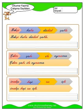 ç sesi Çalışma Sayfaları